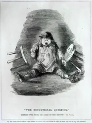 &39;The Educational Question&39;, 1846, de &39;Punch&39;, publicado em 1864